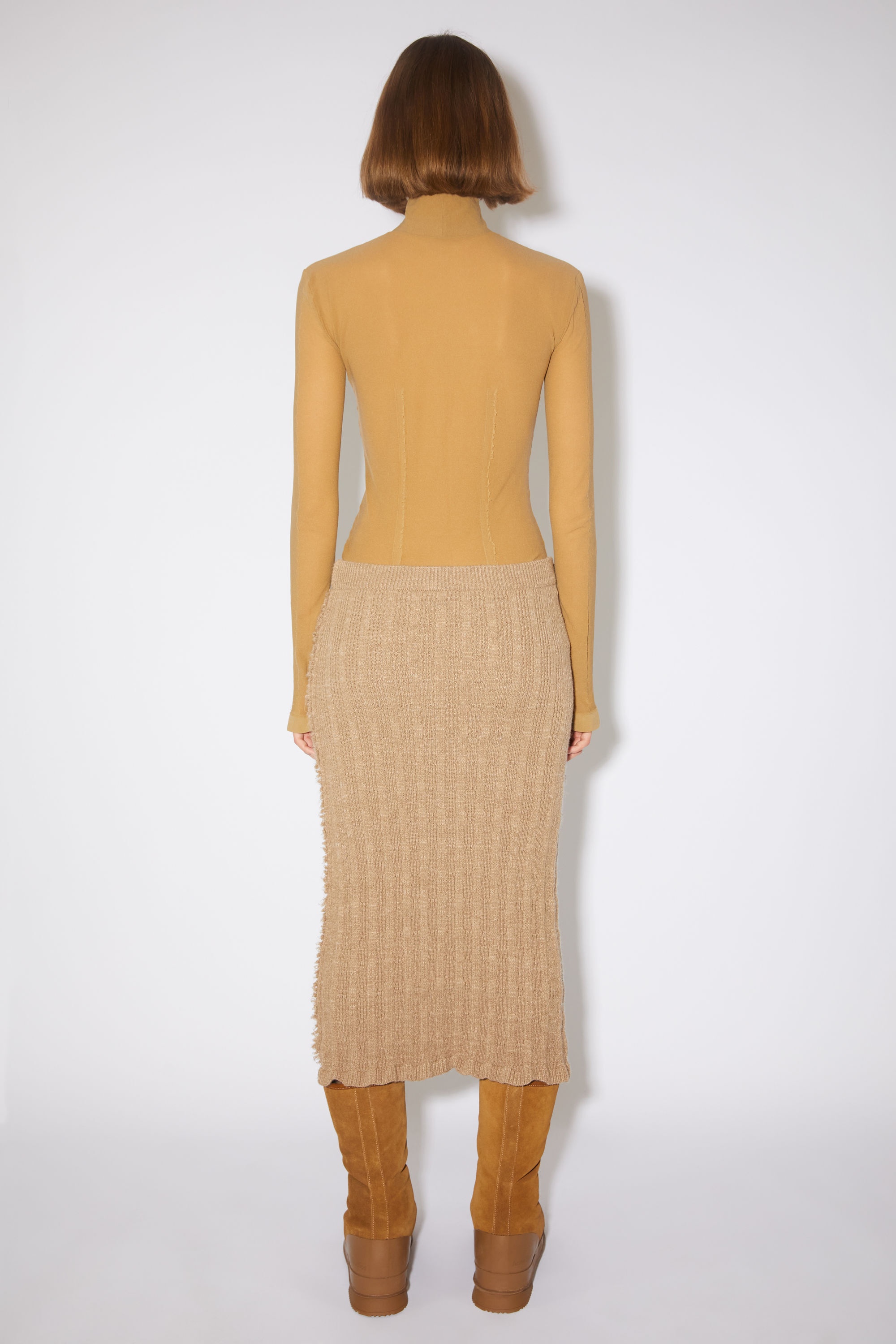 Knitted skirt - Toffee brown - 3