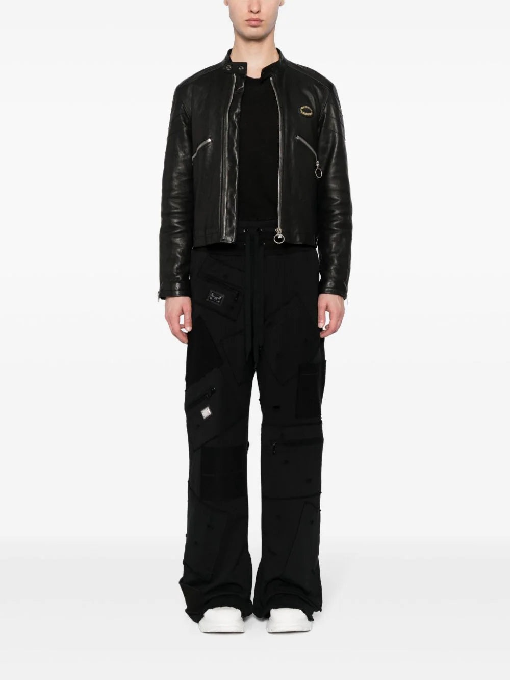 PATCHWORK WIDE-LEG TRACK PANTS - 2