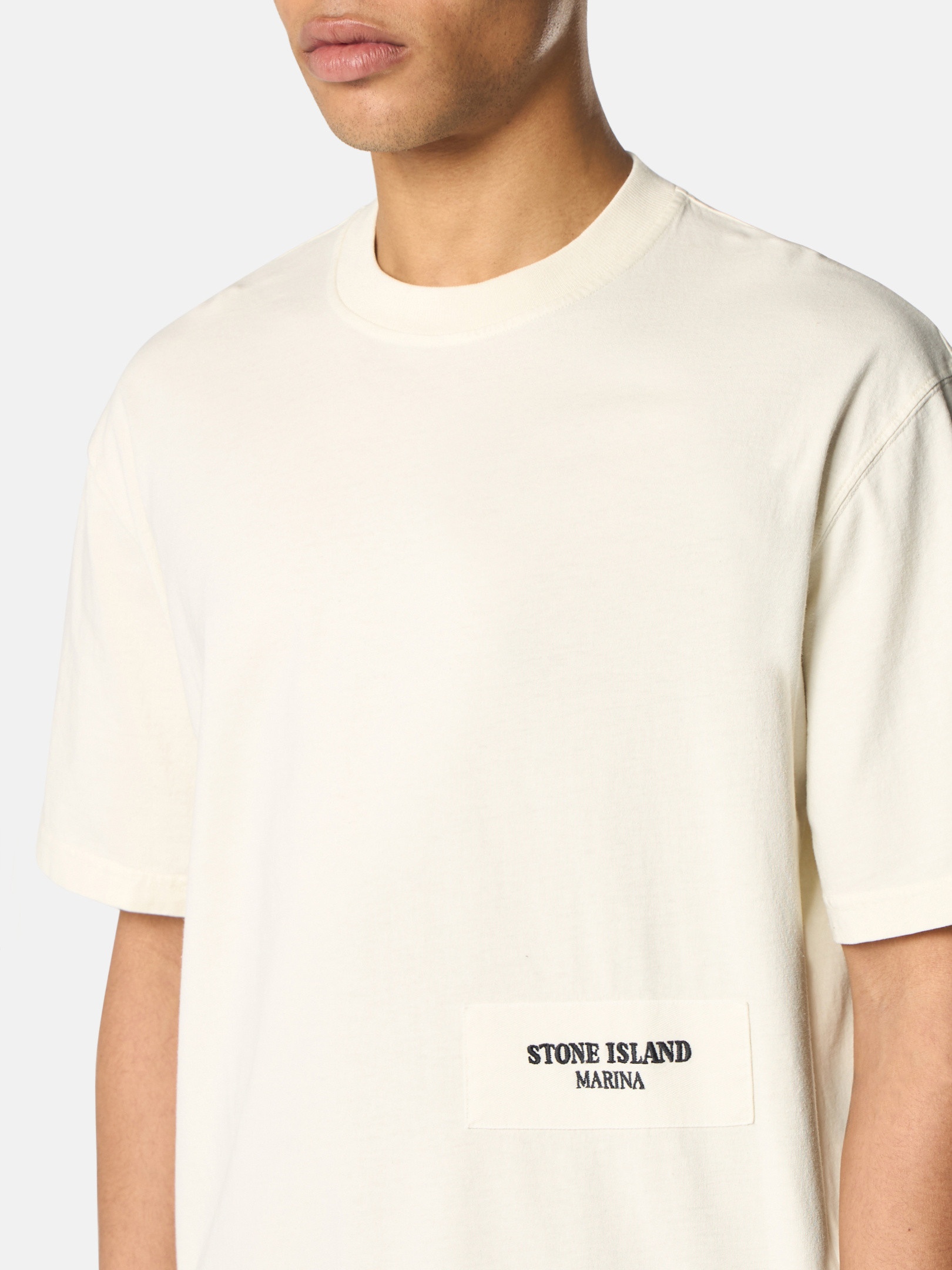 Stone Island 2100023 COMBED ORGANIC COTTON JERSEY_STONE