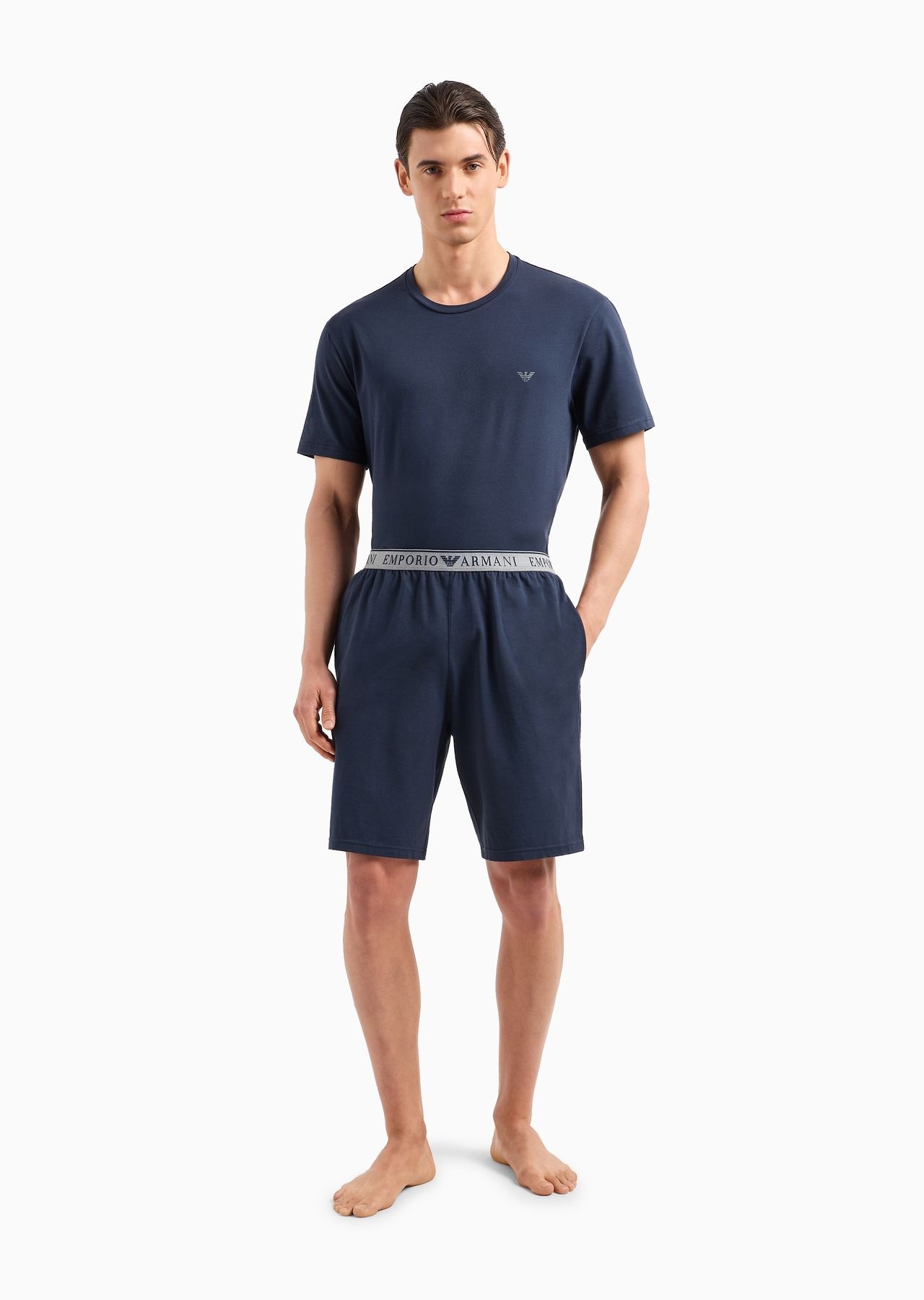Comfort-fit pyjamas with endurance logo Bermuda shorts - 2
