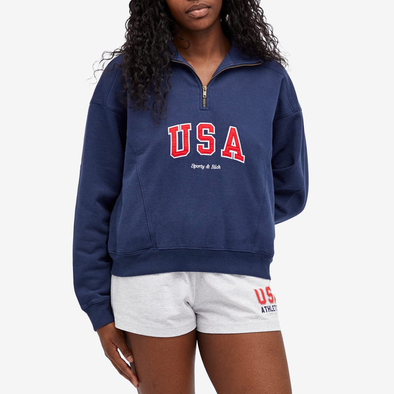 Sporty & Rich Sporty & Rich USA Quarter Zip outlook