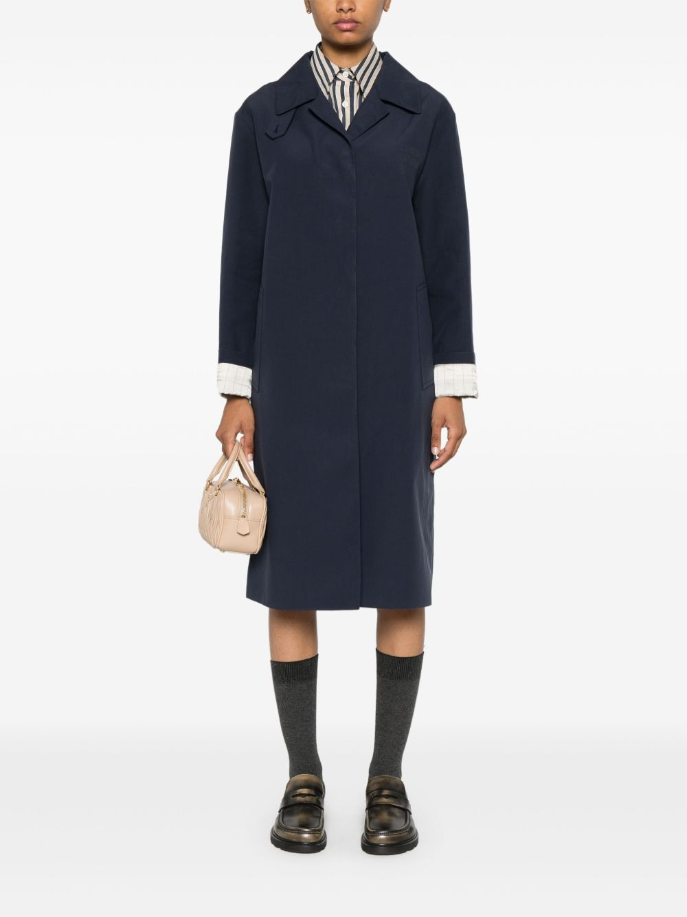 cotton single-breasted coat - 2