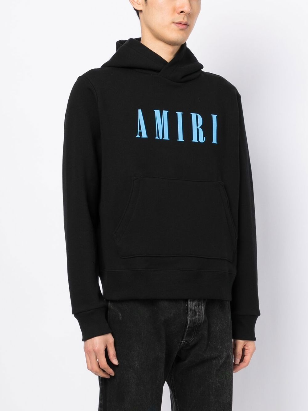 logo-print cotton hoodie - 3