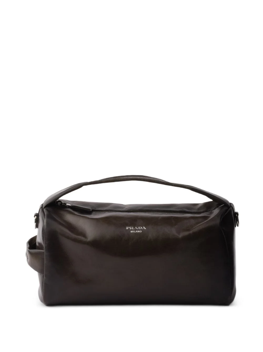 leather zipper shoulder bag - 1