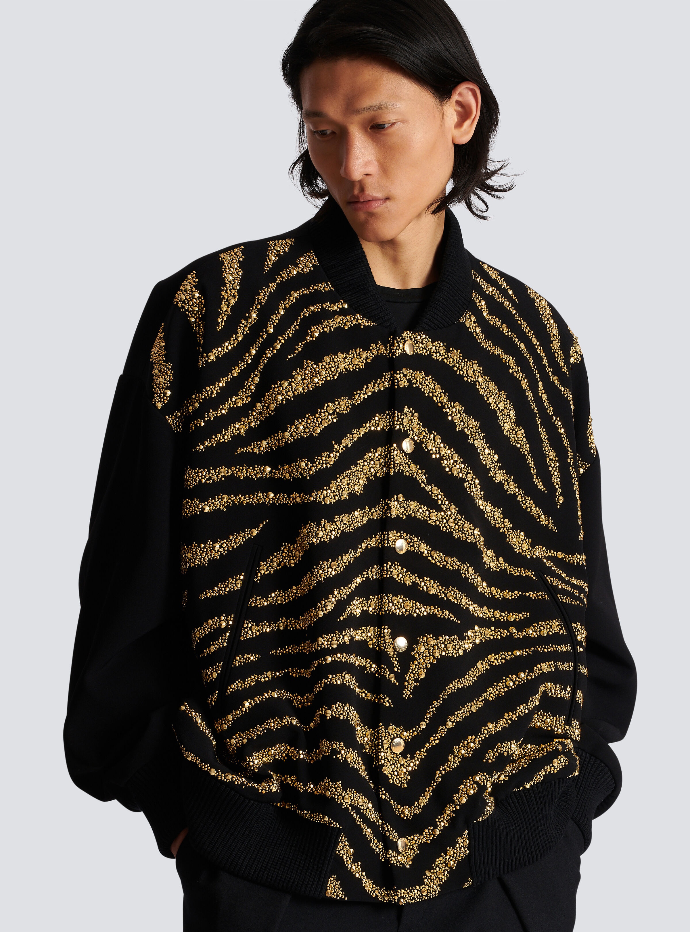 Zebra pattern bomber jacket - 6