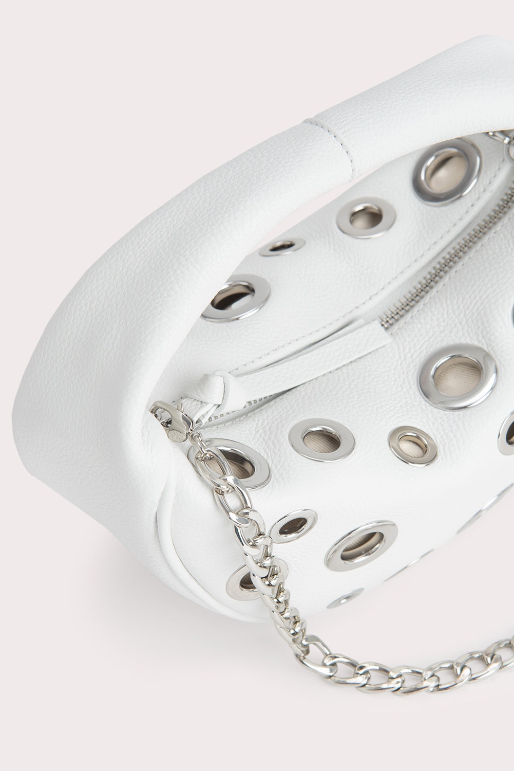 Baby Cush White Small Grain Calf Leather and Eyelets 3