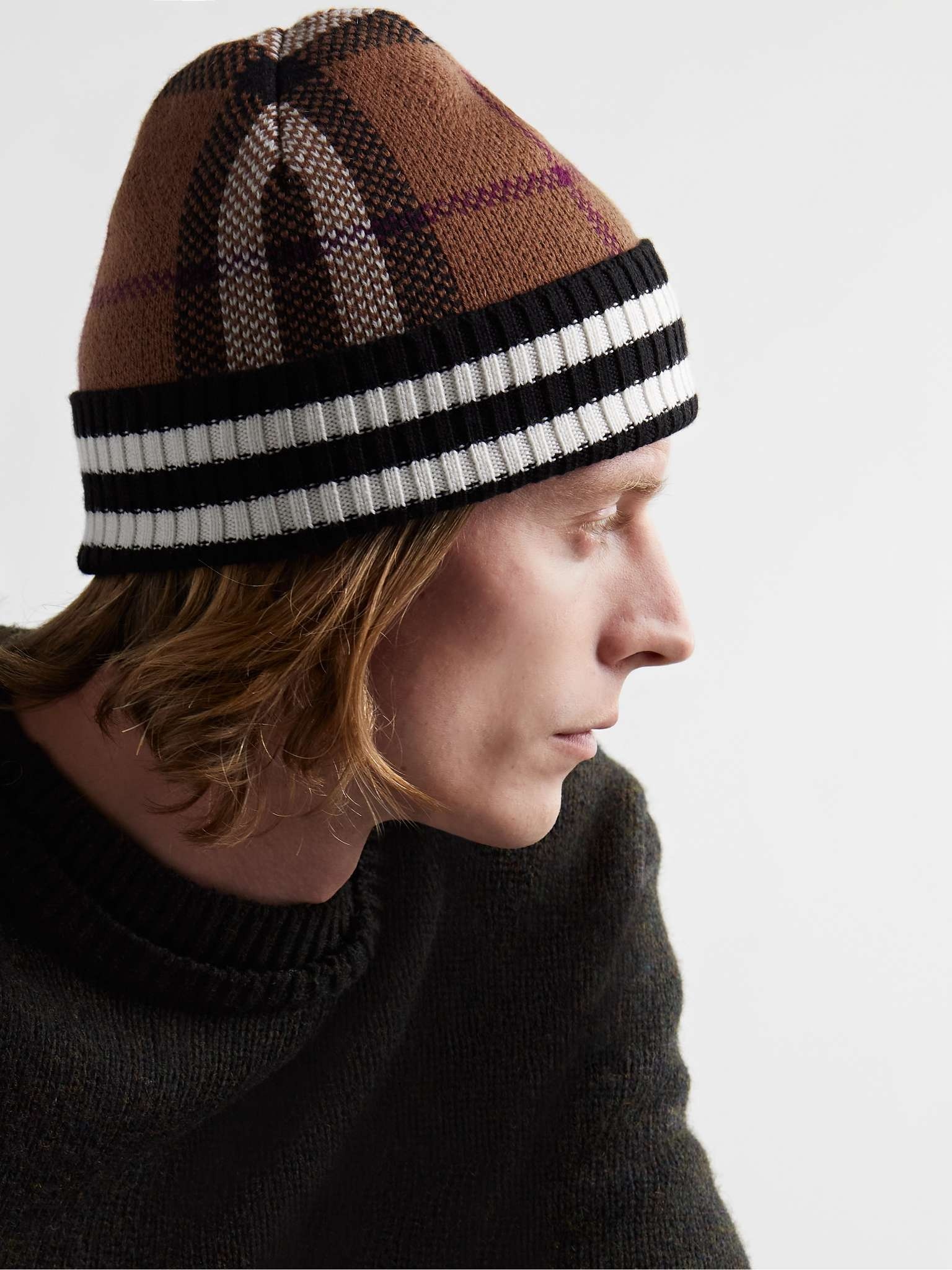 Checked Cashmere-Jacquard Beanie - 2