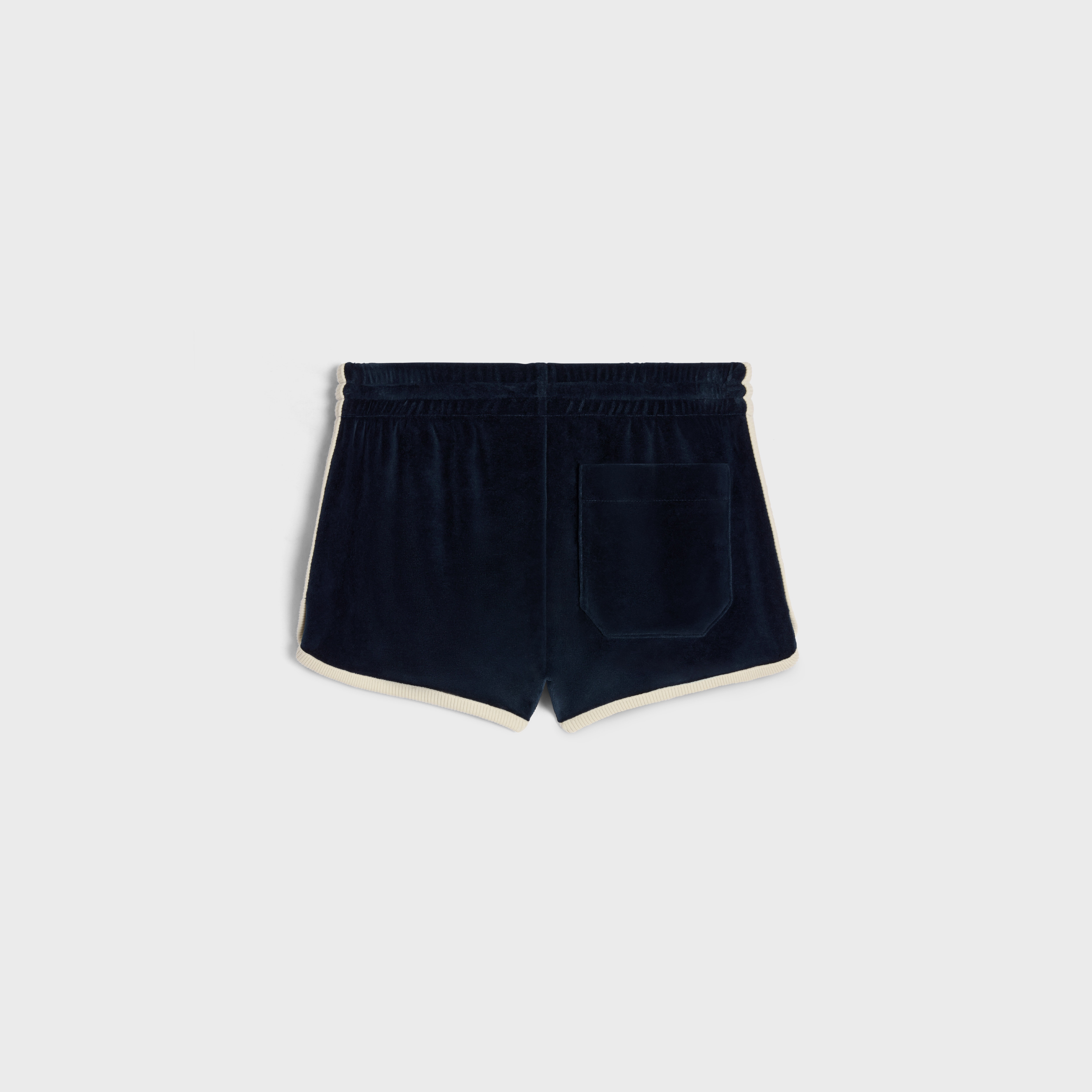 ショートパンツ CELINE | TRIOMPHE MINI SHORTS IN VELVET JERSEY CELINE triomphe mini shorts in velvet jersey | REVERSIBLE