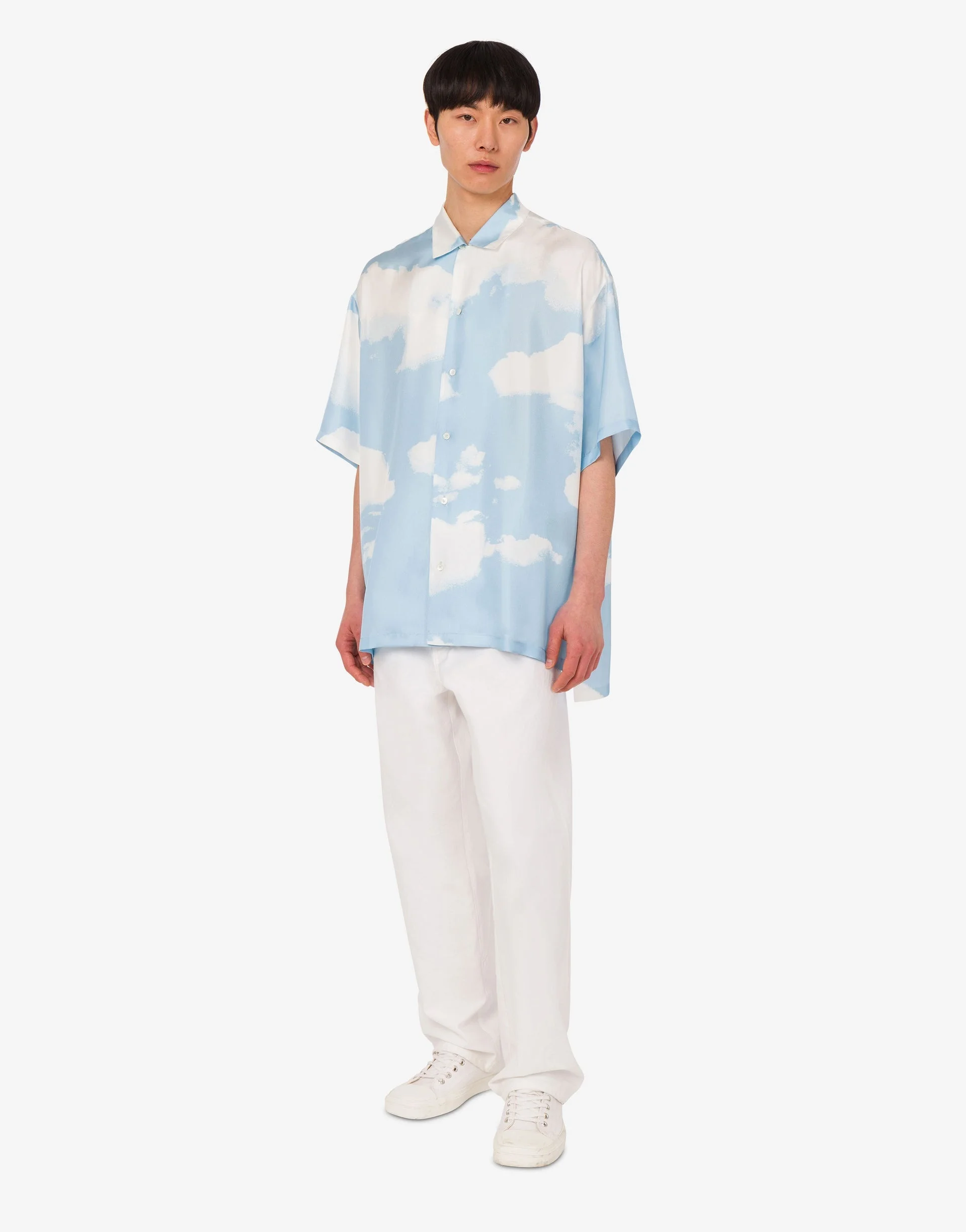 SILK TWILL SHIRT ARCHIVE CLOUDS - 1