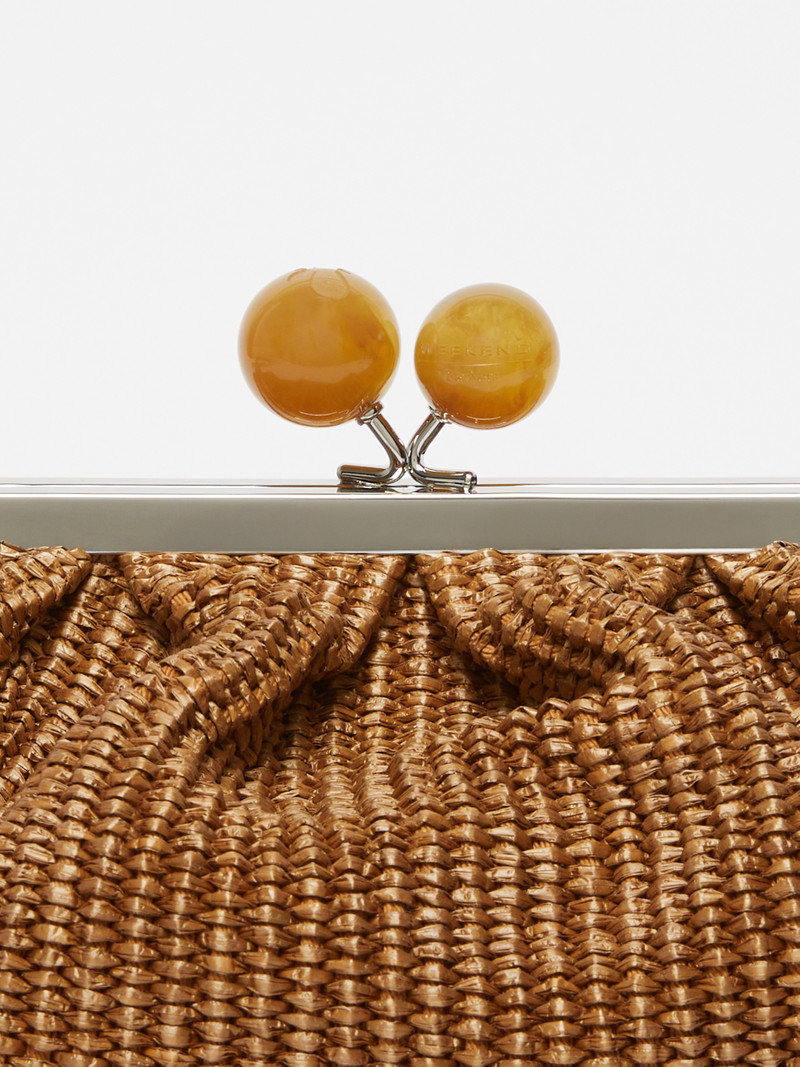 FORTUNA Medium raffia-effect Pasticcino bag 5