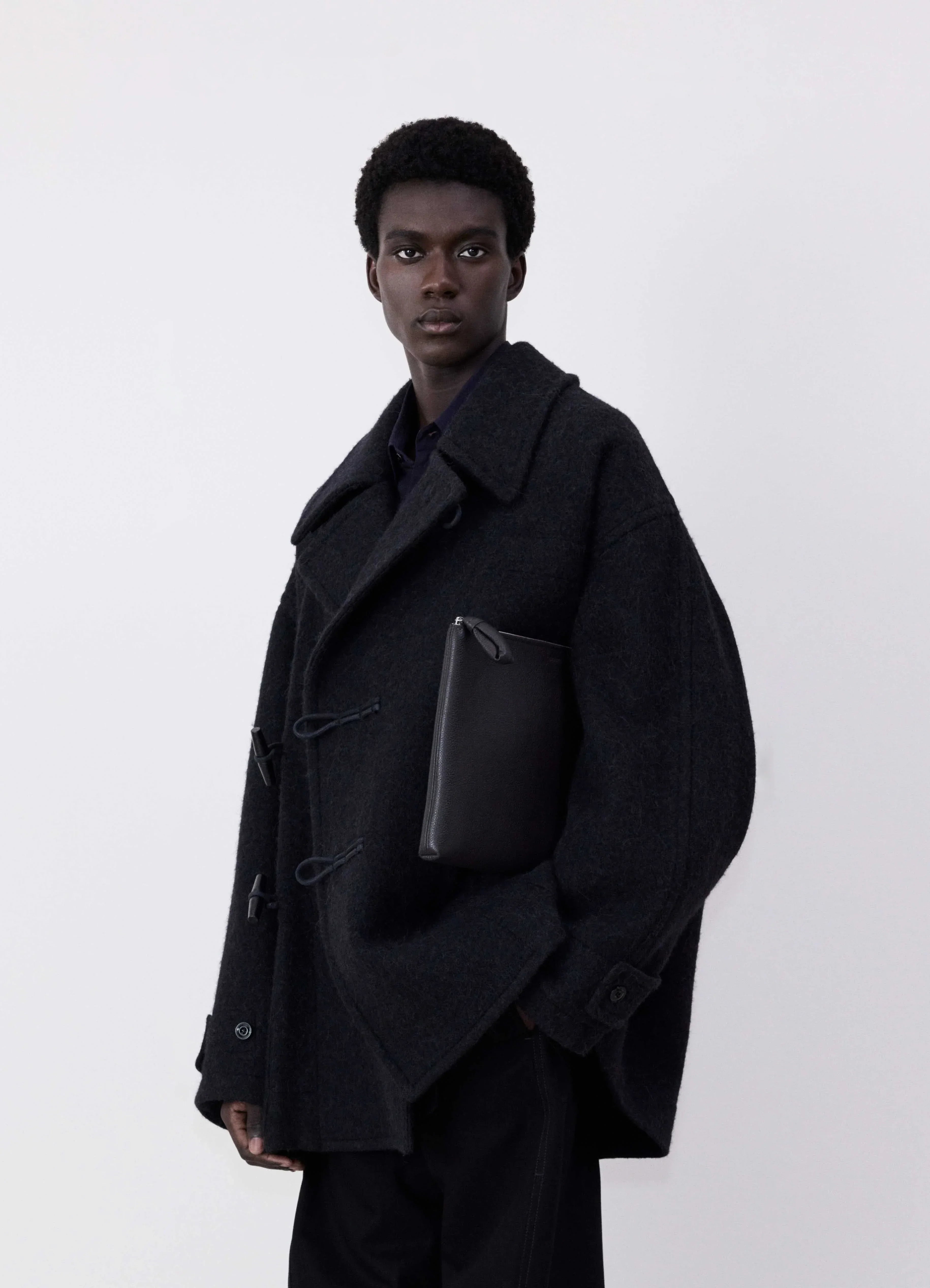 ジャケット・アウター LEMAIRE BOXY DUFFLE COAT Men's Boxy Duffle Coat — Black – La Garçonne