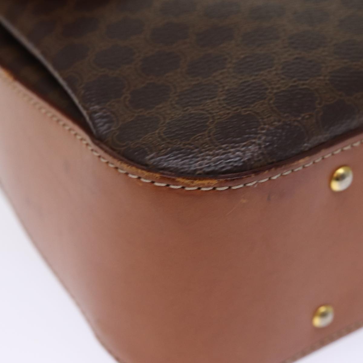 CELINE Macadam Canvas Hand Bag Pvc Brown - 10