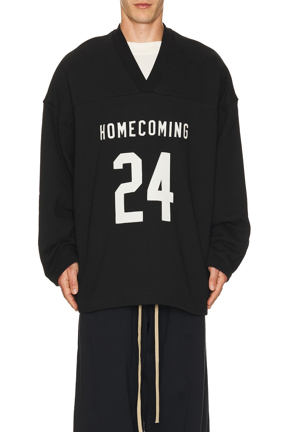 シャツ HEAVY FLEECE HOCKEY JERSEY ESSENTIALS Fear of God Essentials Heavy Fleece Hockey Jersey in Black