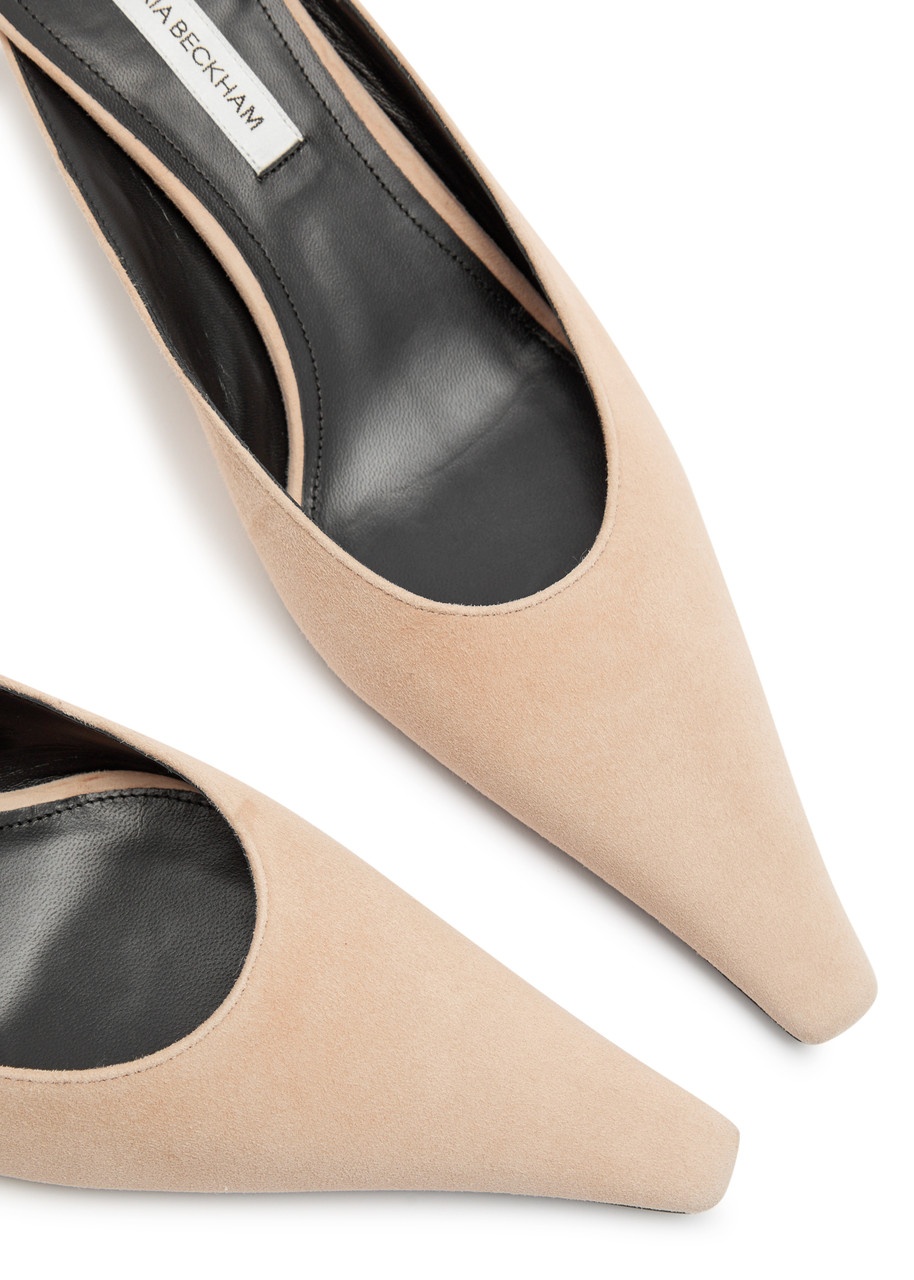 Victoria Beckham 45 Brushed Suede Mules - 3