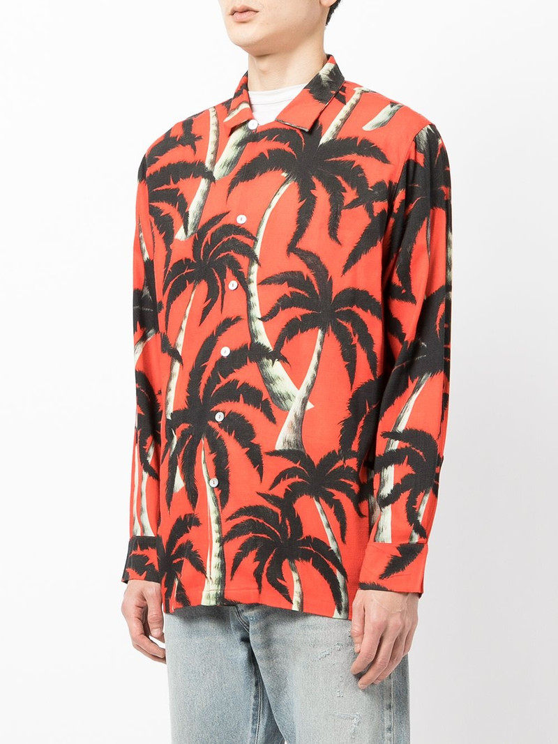 Palm tree-print tencel shirt 3