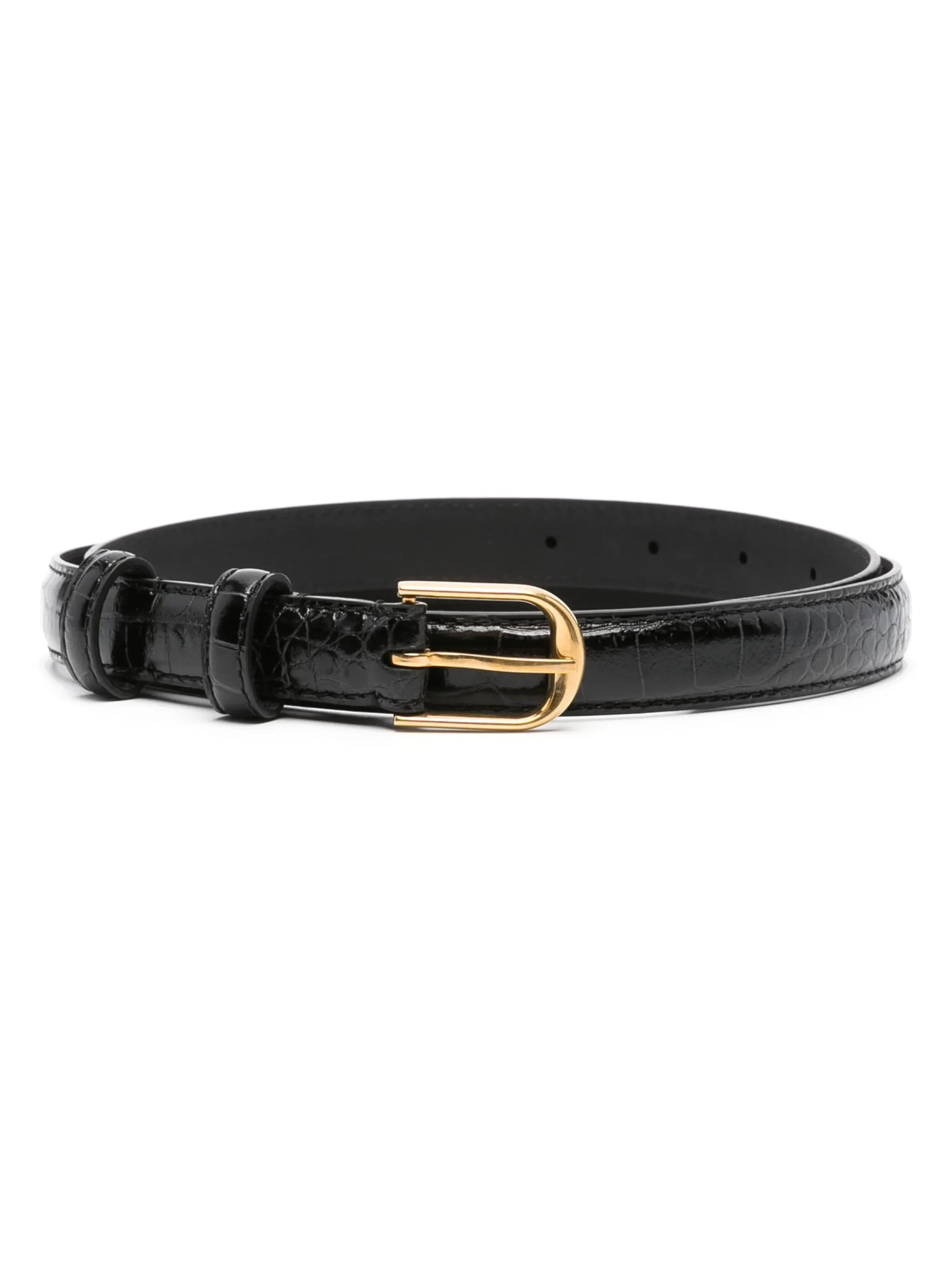 Nili Lotan Crocodile-embossed Leather Belt - 1