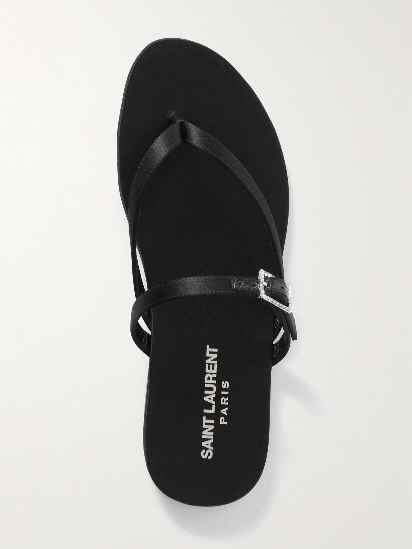 Laszlo buckle-embellished satin sandals - 5
