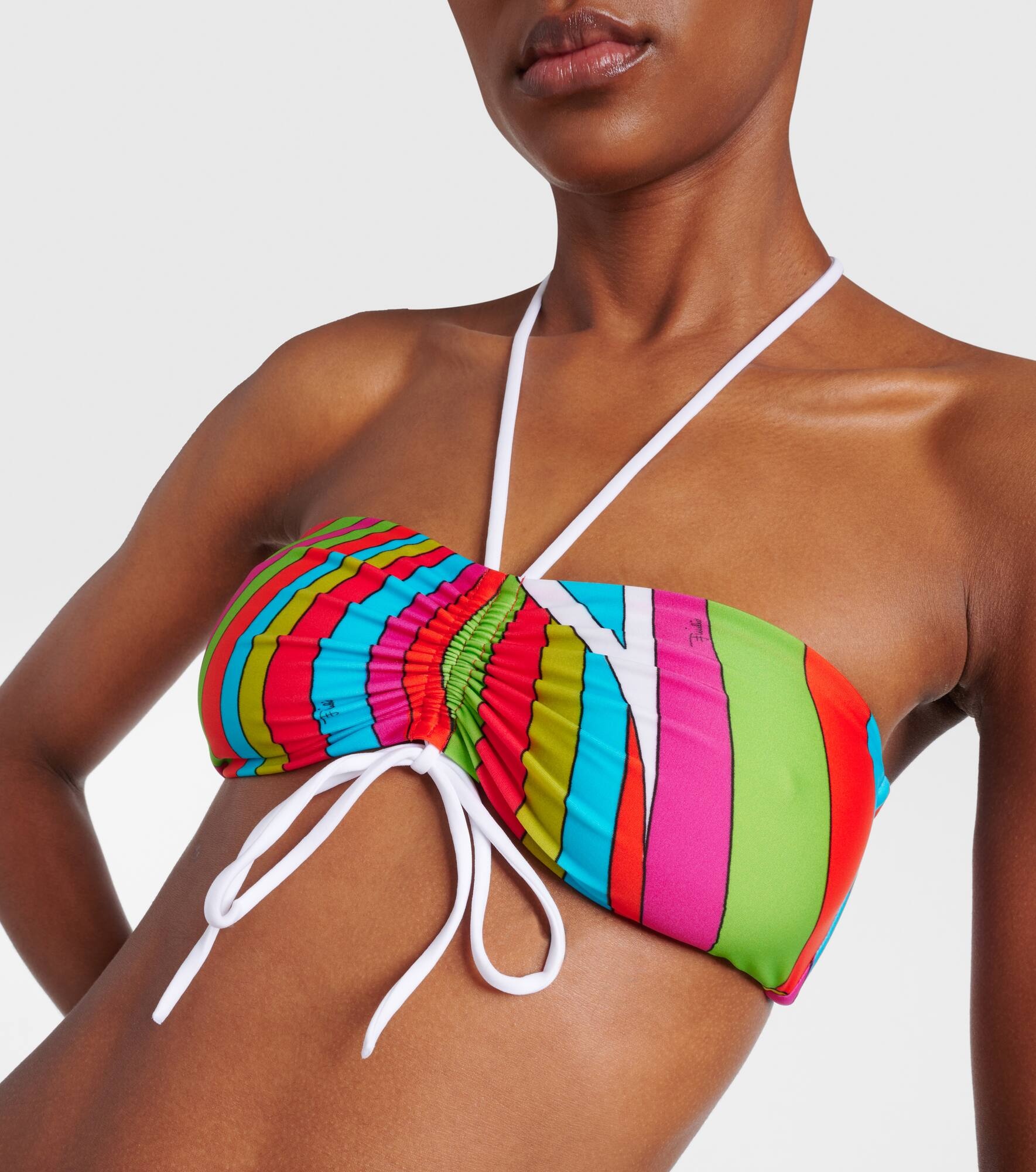 Iride printed bandeau bikini top - 4