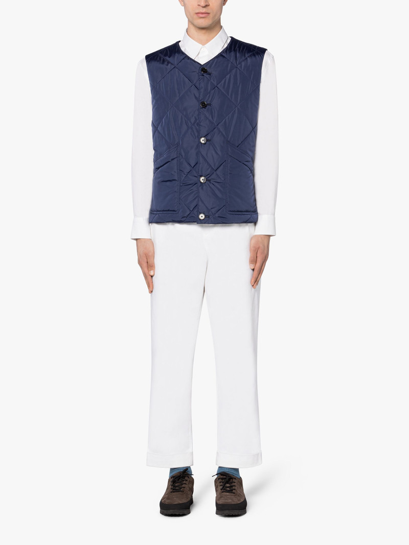 Mackintosh NEW HIG BLUE NYLON QUILTED LINER VEST outlook