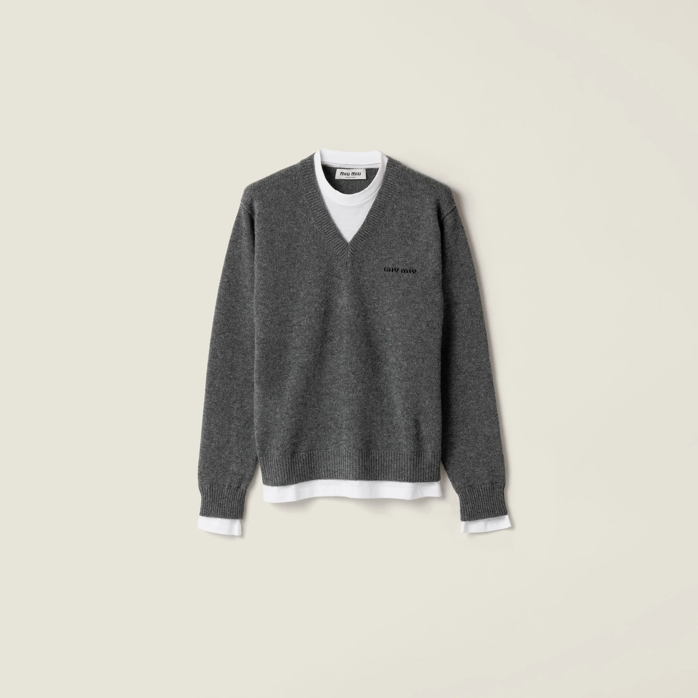 Cashmere V-neck sweater - 1