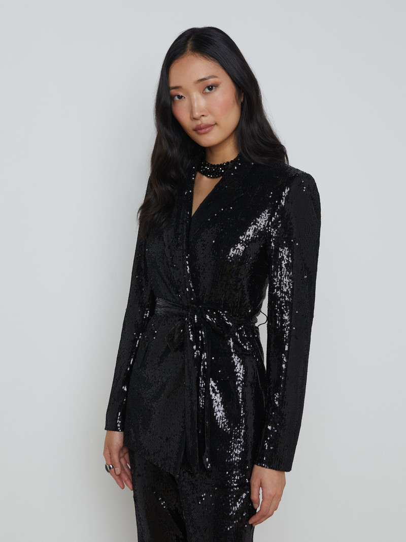 L'AGENCE Jordana Wrap Blazer outlook