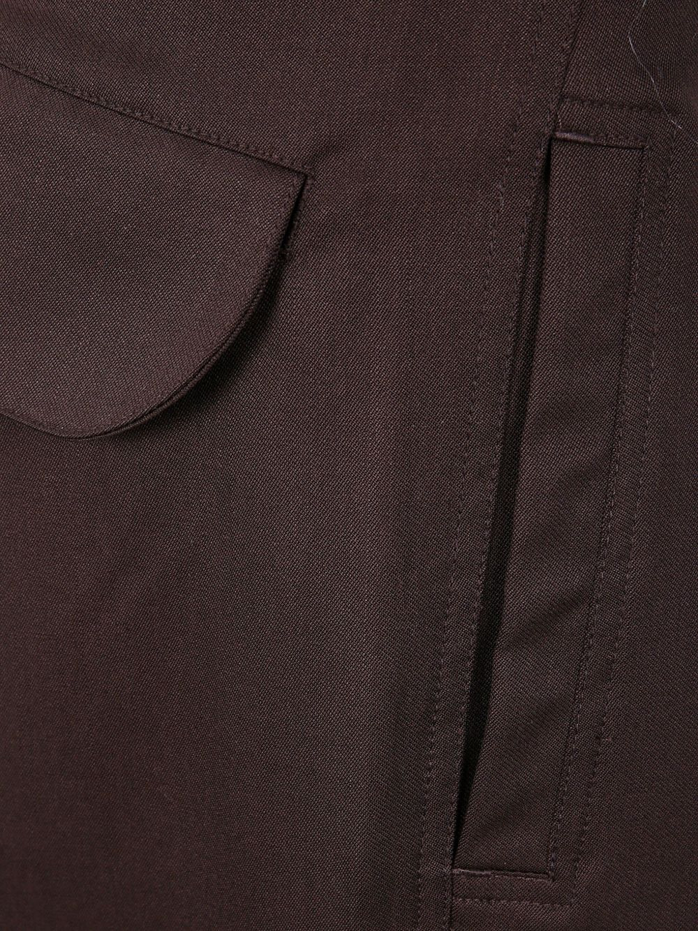 flap-pocket wool trousers - 3
