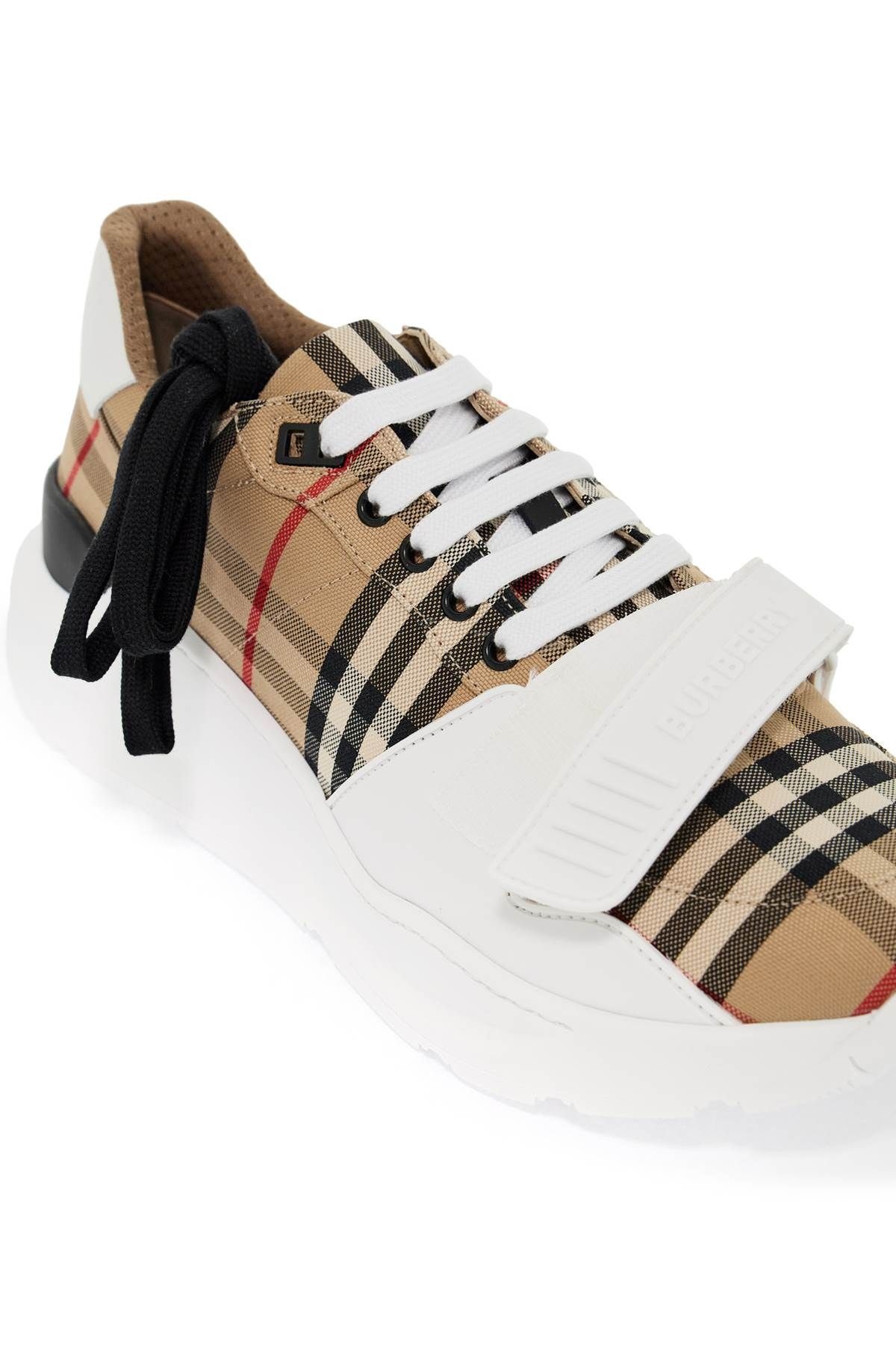 CHECK FABRIC SNEAKERS - 4