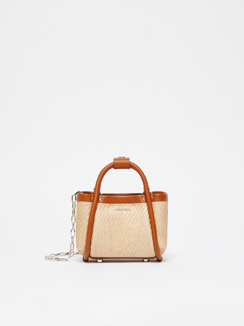 SUMMERMINI Raffia-effect fabric mini Marine bag 1