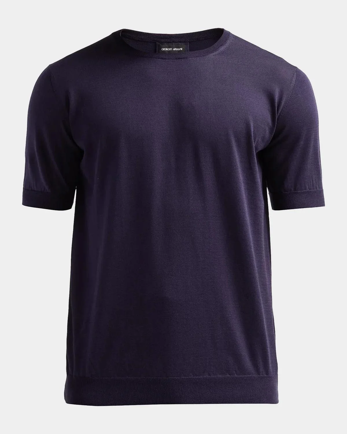 Men's Silk and Cotton Crewneck T-Shirt - 1
