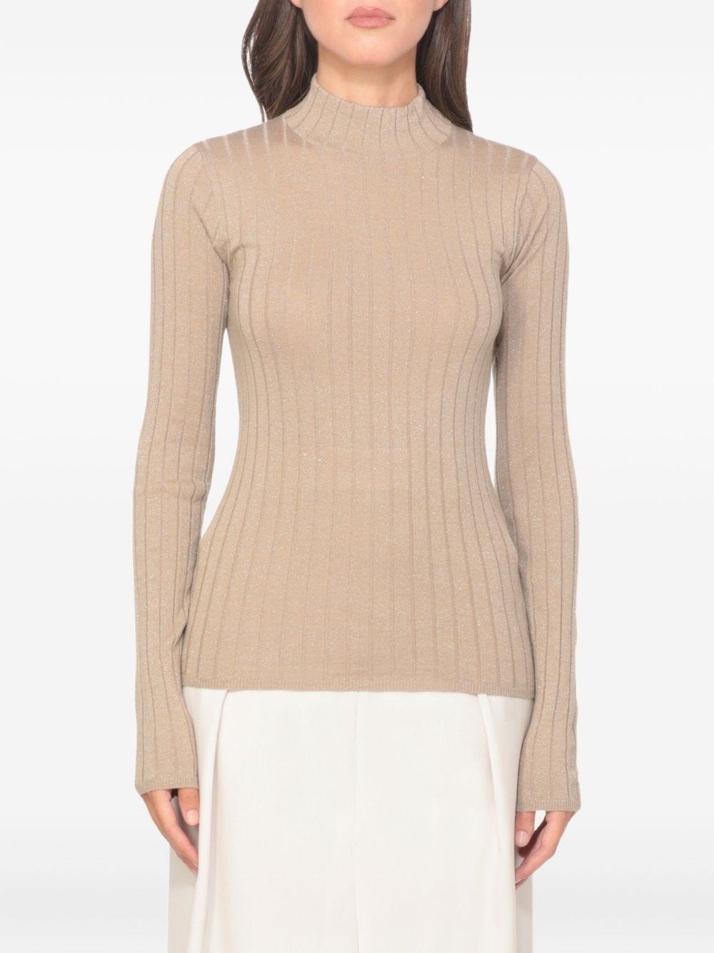 lurex ribbed sweater - 3