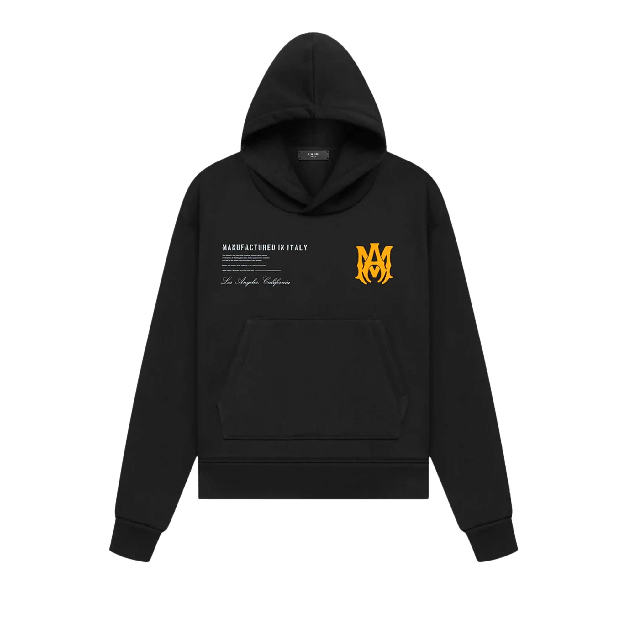 Amiri Military Specs Stencil Hoodie 'Black' - 1