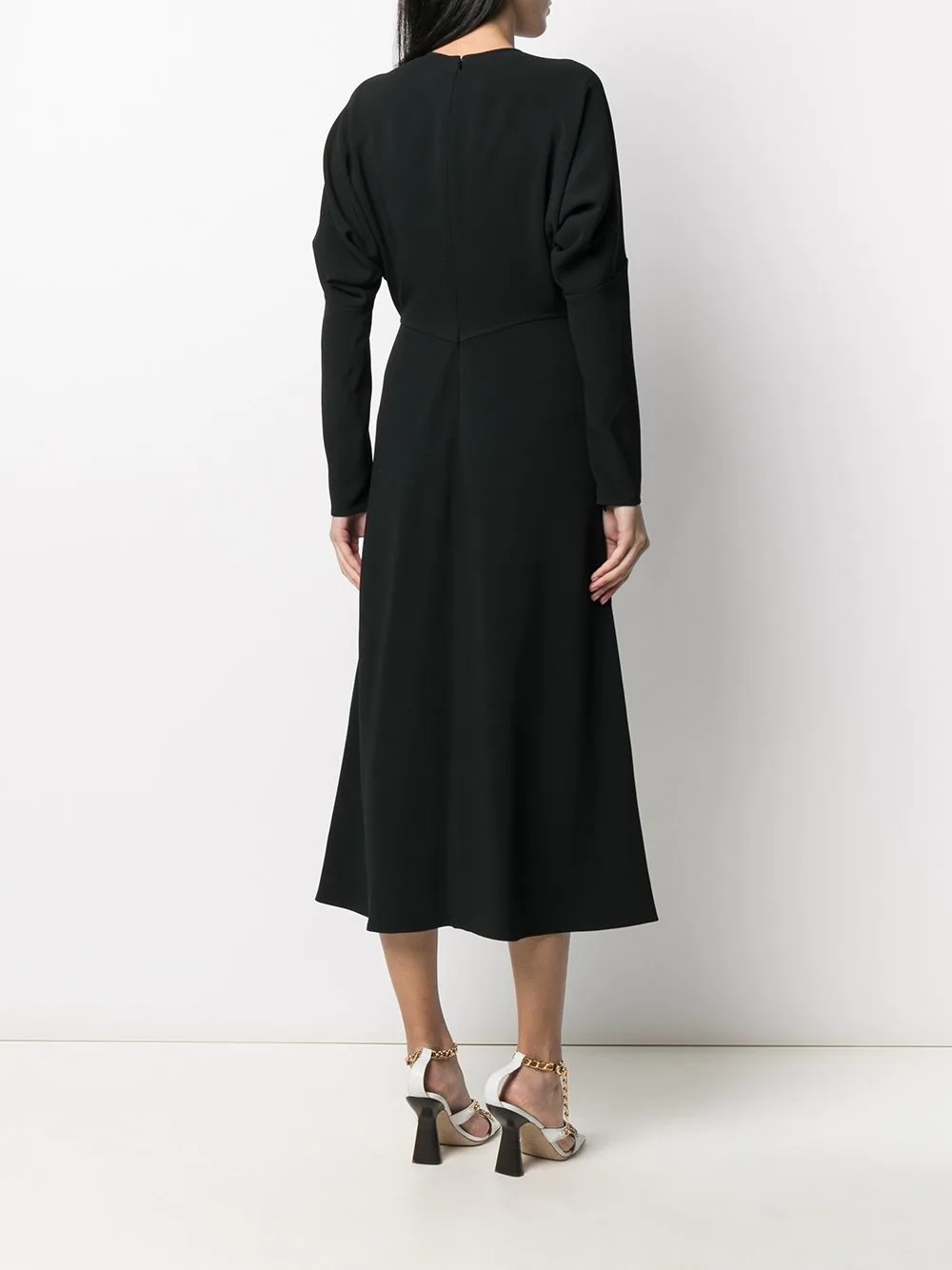 dolman-sleeve midi dress - 4