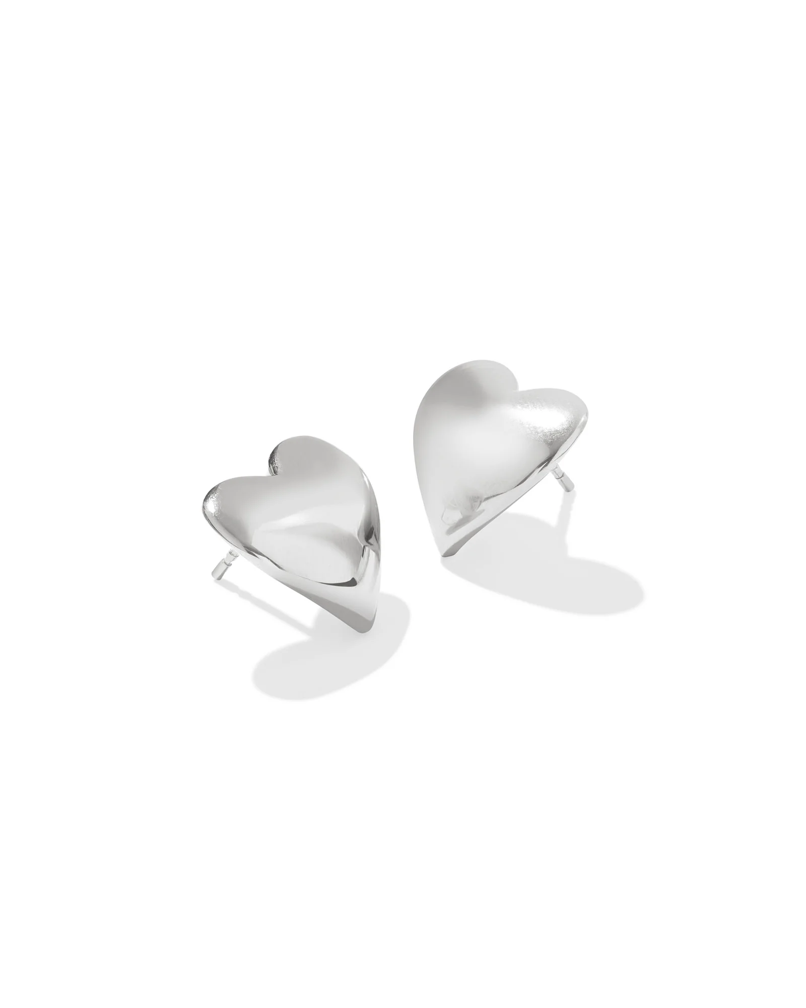 Jasmine Heart Stud Earrings in Sterling Silver - 1