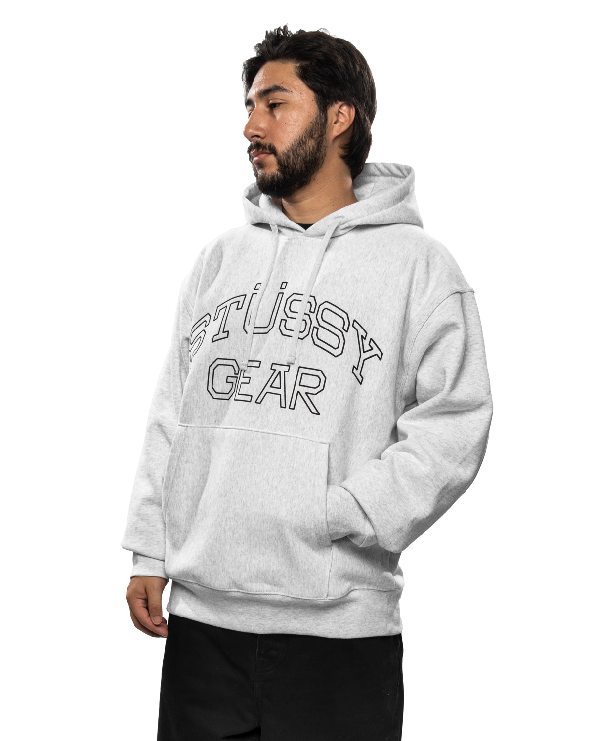 【STUSSY FA24'】Stussy Gear Hoodie Stüssy Gear Hoodie Ash Heather | likelihood | REVERSIBLE
