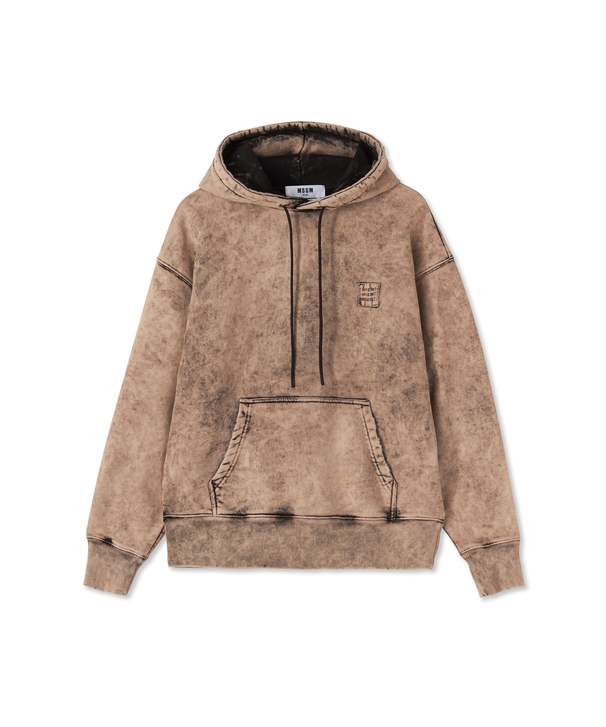 Cotton sweatshirt with marbled effect - 1