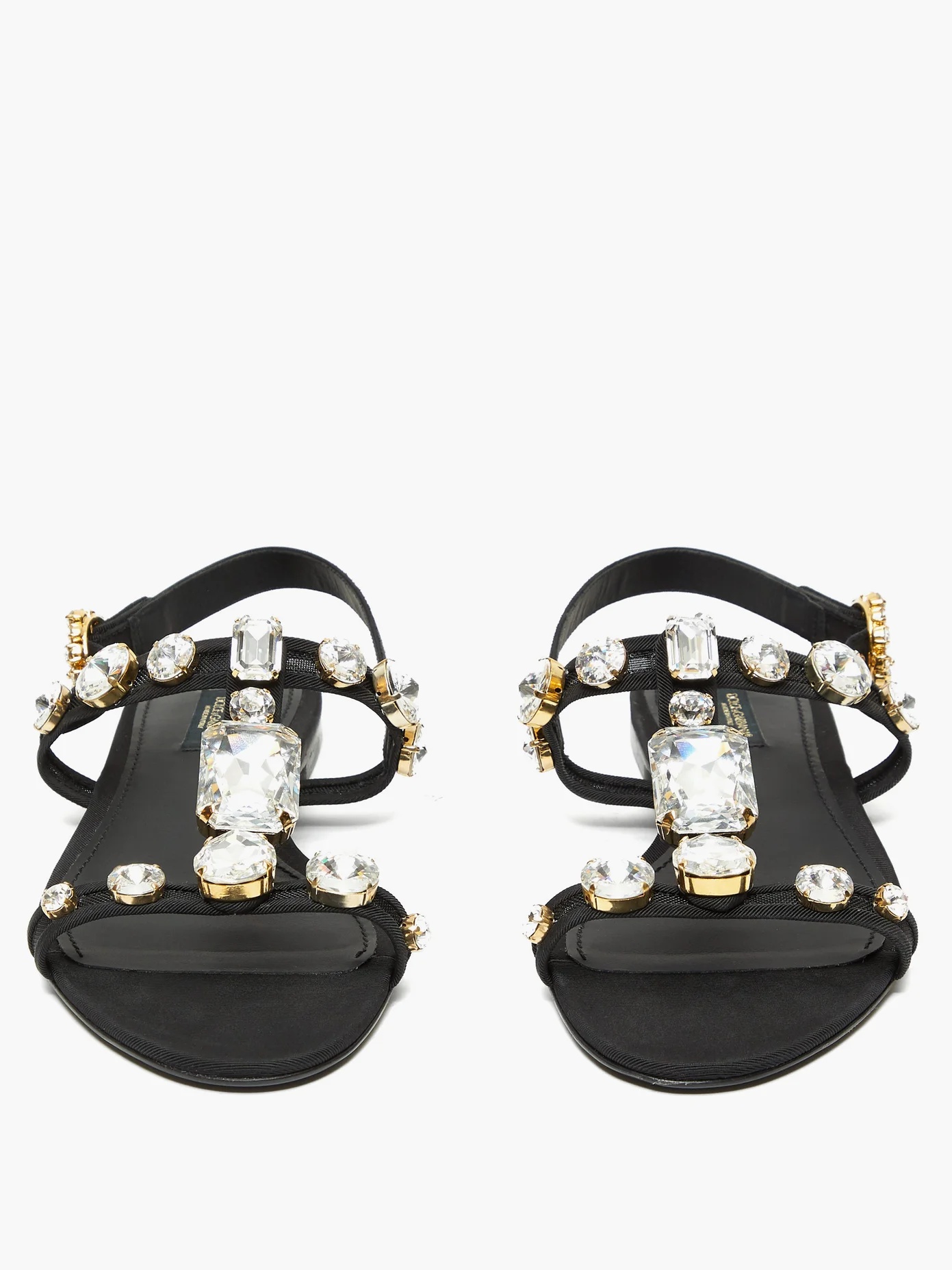 Crystal-embellished T-bar sandals - 5