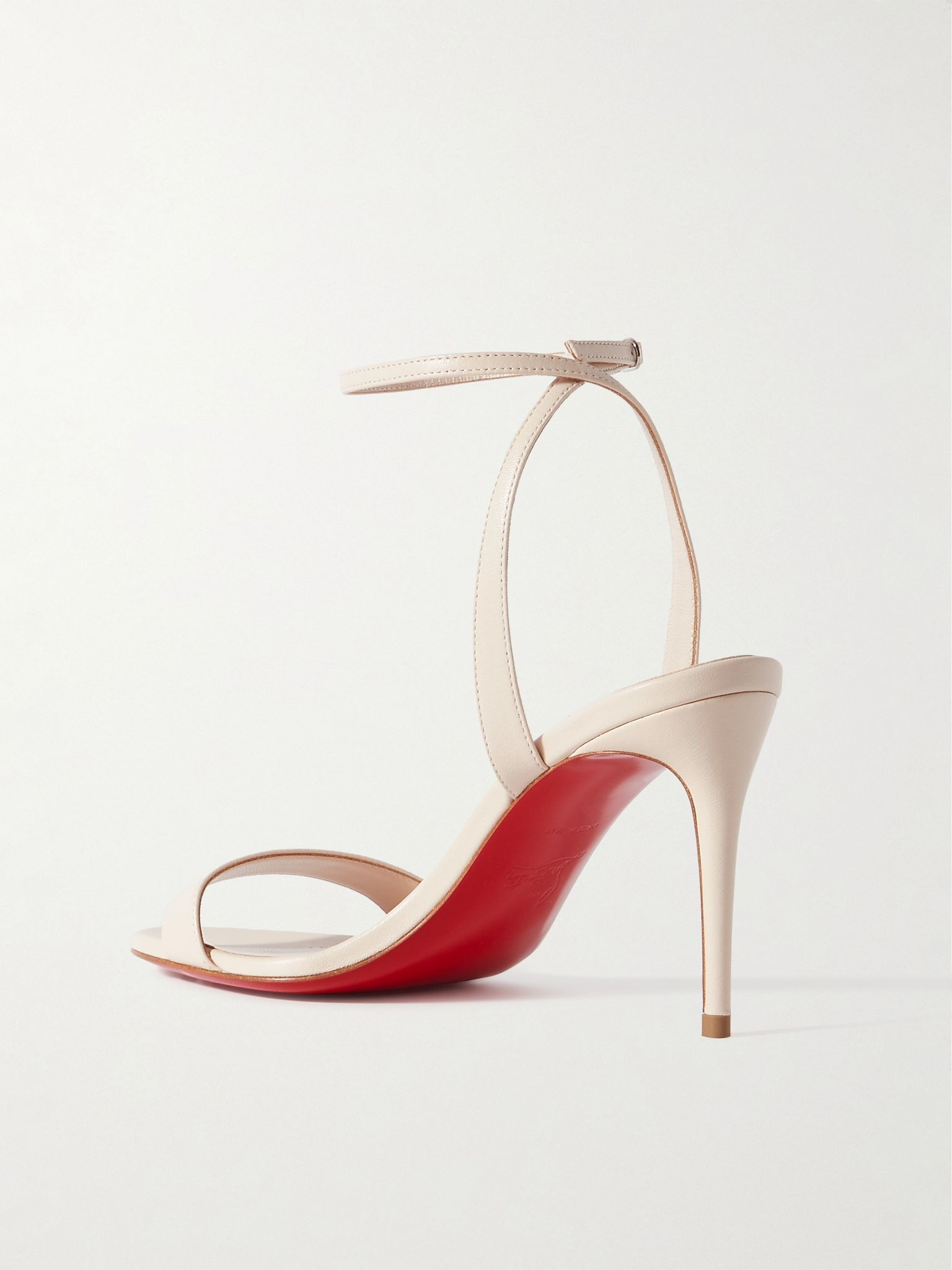 Loubigirl 85 leather sandals Beige - 3