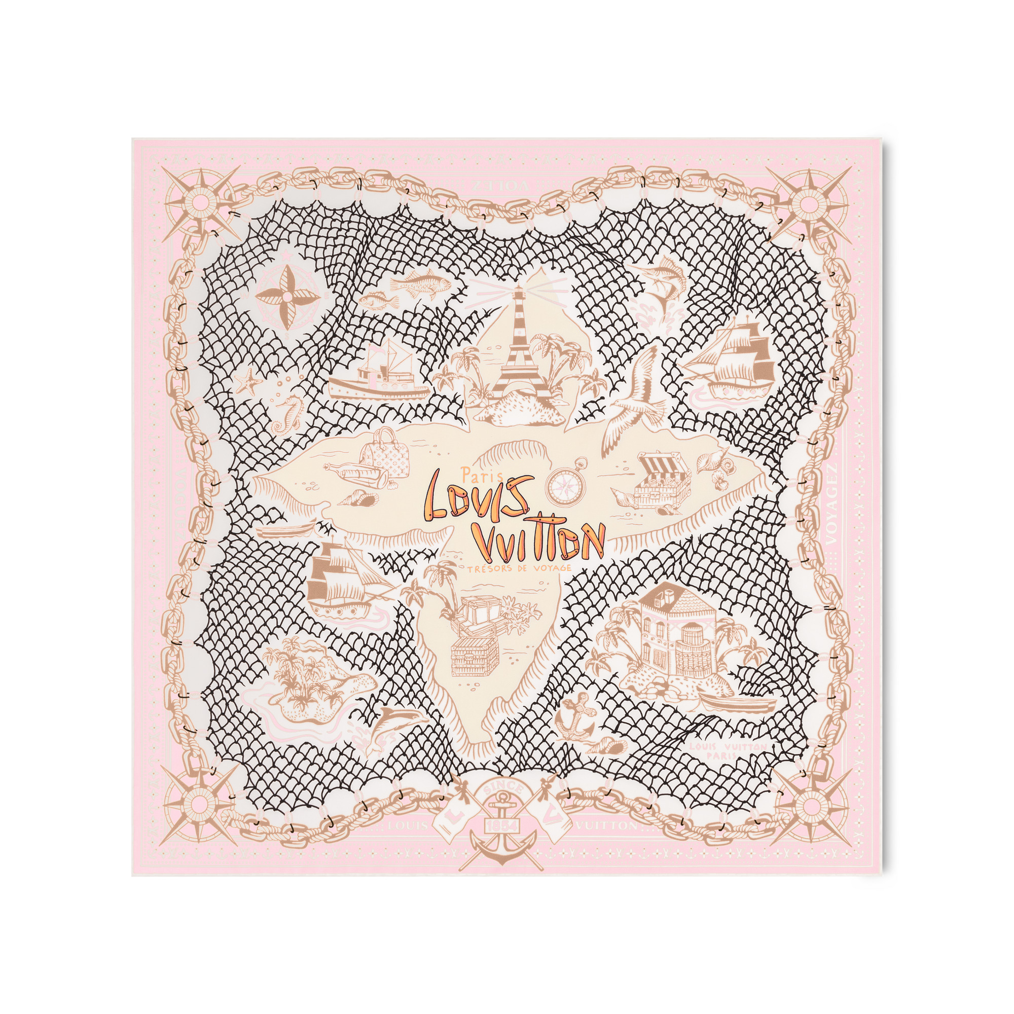 LV Ocean Treasure Map Square 70 - 1