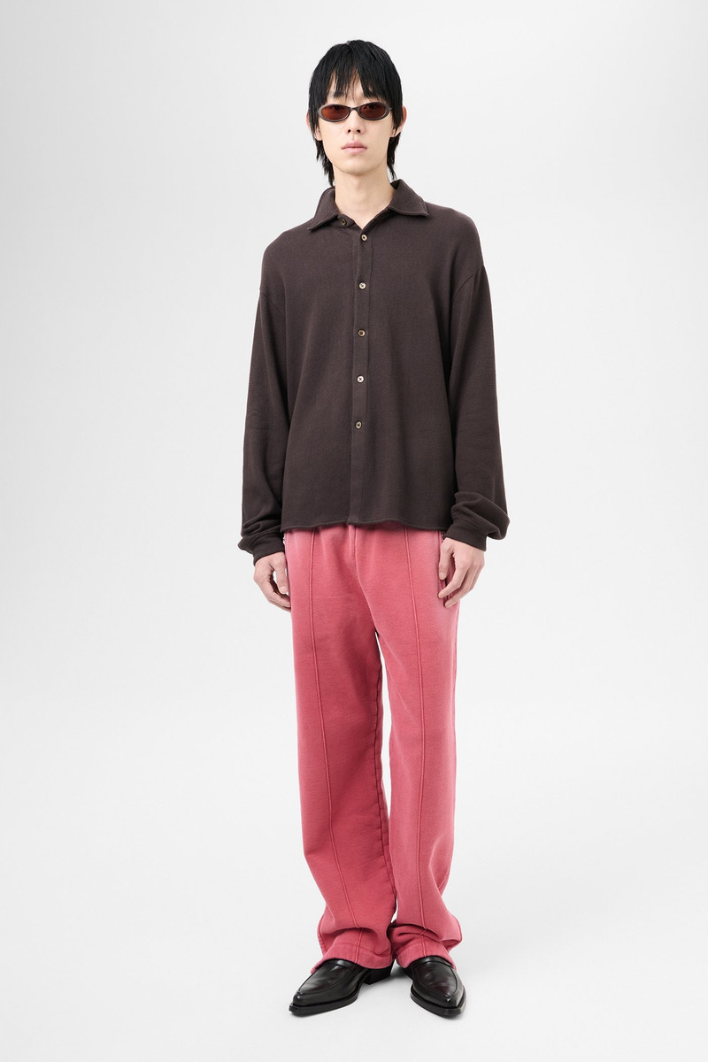 Our Legacy Recovery Shirt Deep Brown Fuzzy Fleece outlook