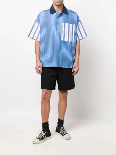 SUNNEI striped cotton polo shirt outlook