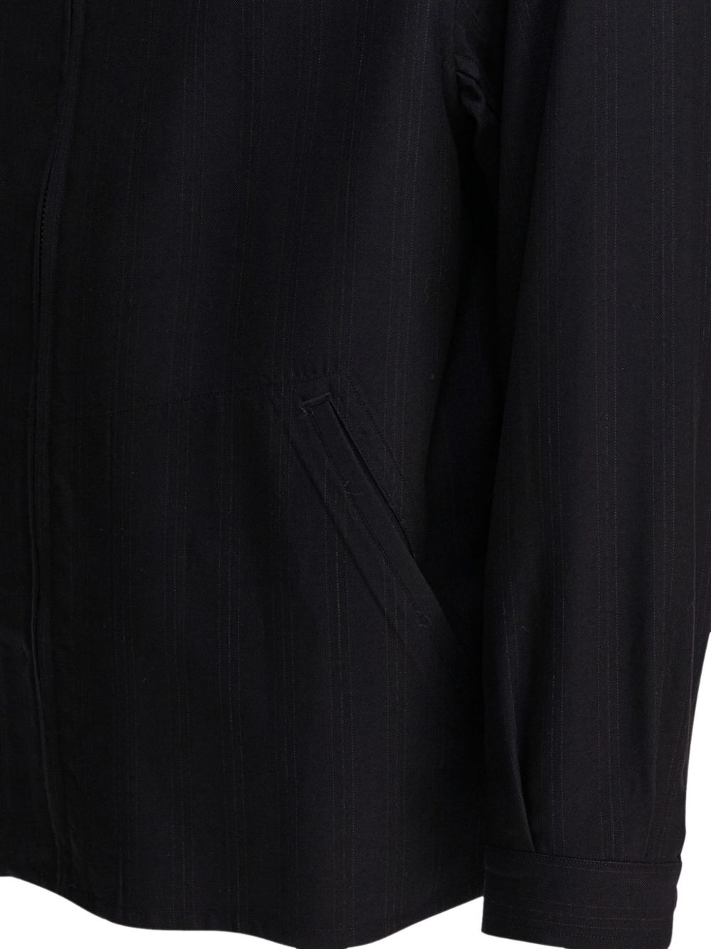 pinstripe-pattern zip-front jacket - 4