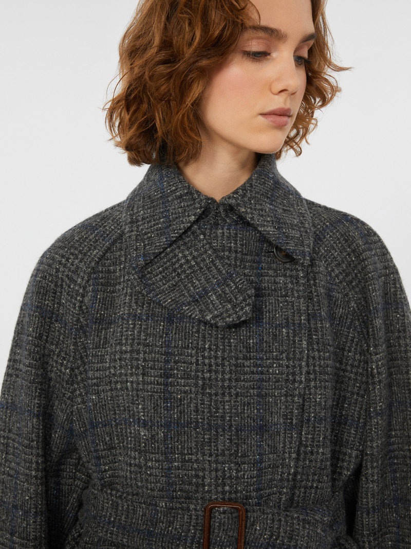 SESTRI Long wool tweed coat 5