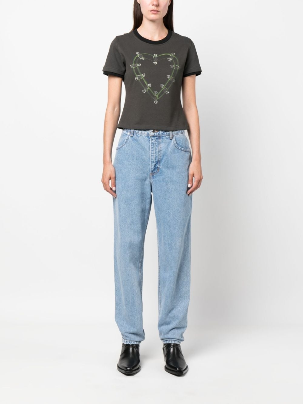 mid-rise straight-leg jeans - 3