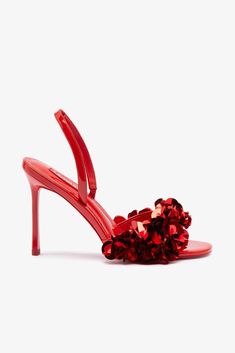 Morgan Sandal In Scarlet Patent Leather 1