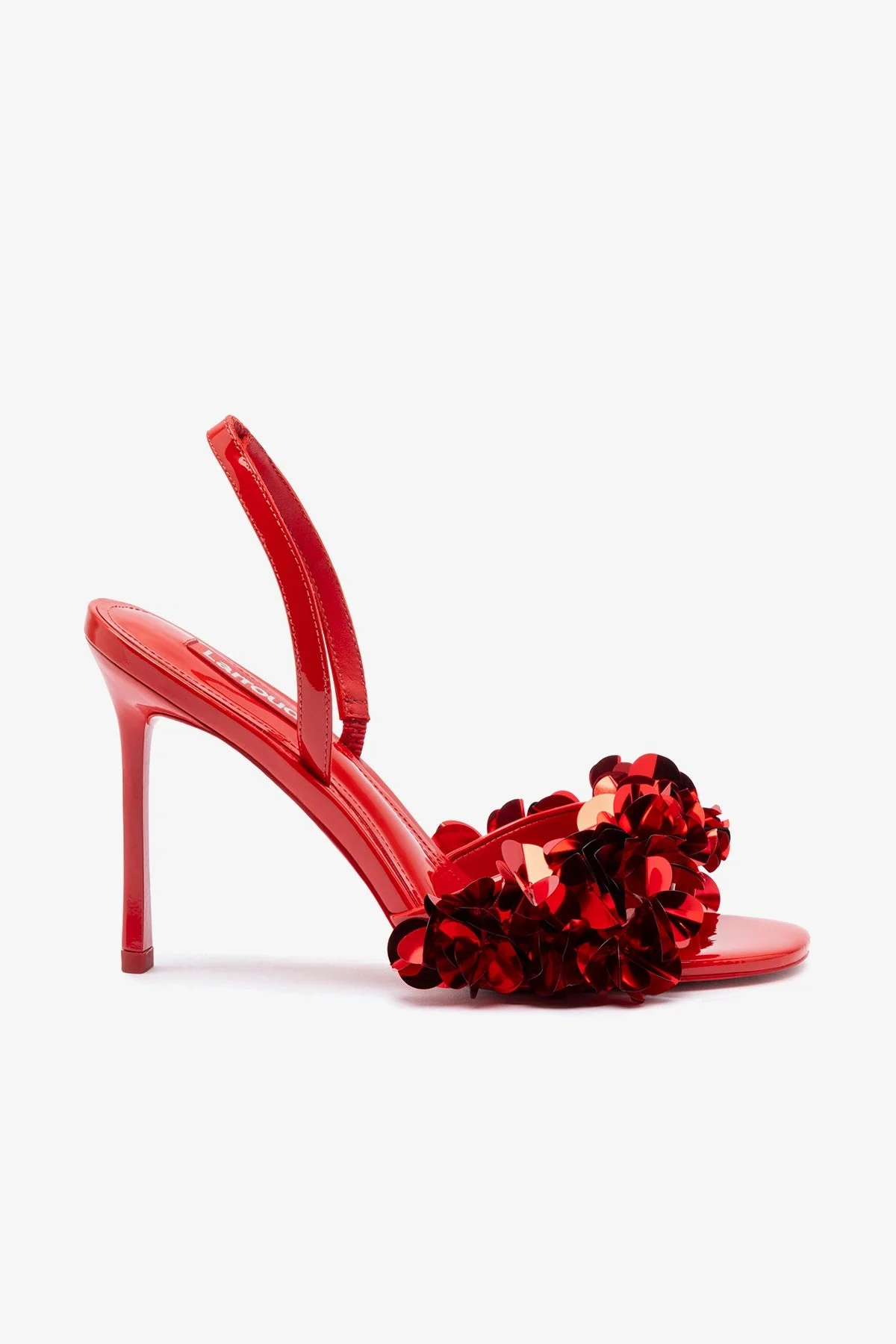 Morgan Sandal In Scarlet Patent Leather - 1