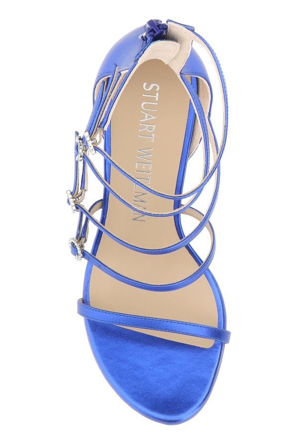 サンダル・ミュール STUART WEITZMAN Electric Blue Leather Dusk Sandals Stuart Weitzman Electric Blue Leather Dusk Sandals | italist