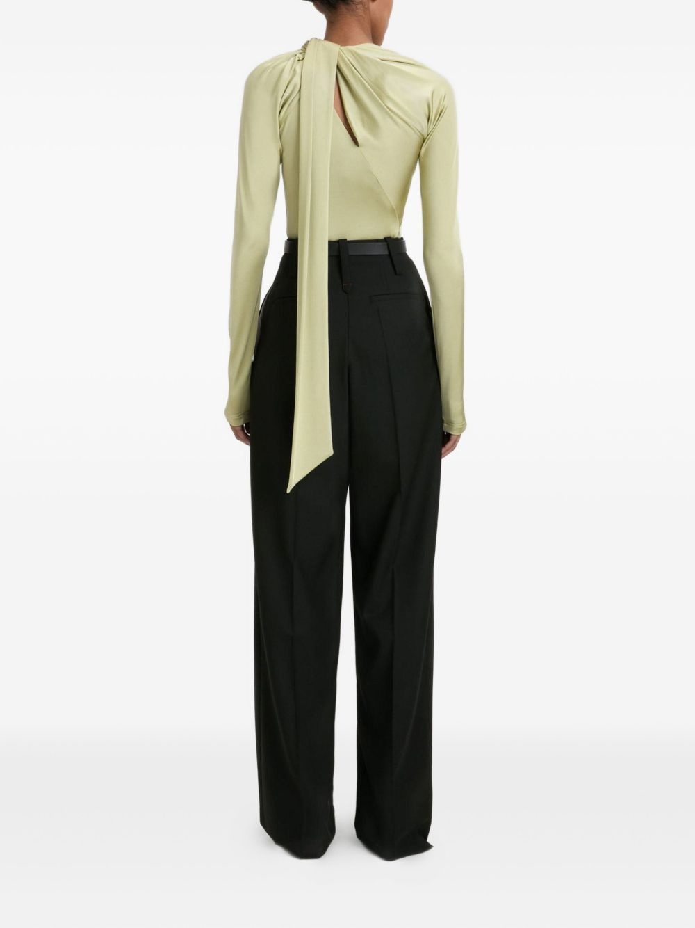 draped-neck top - 4