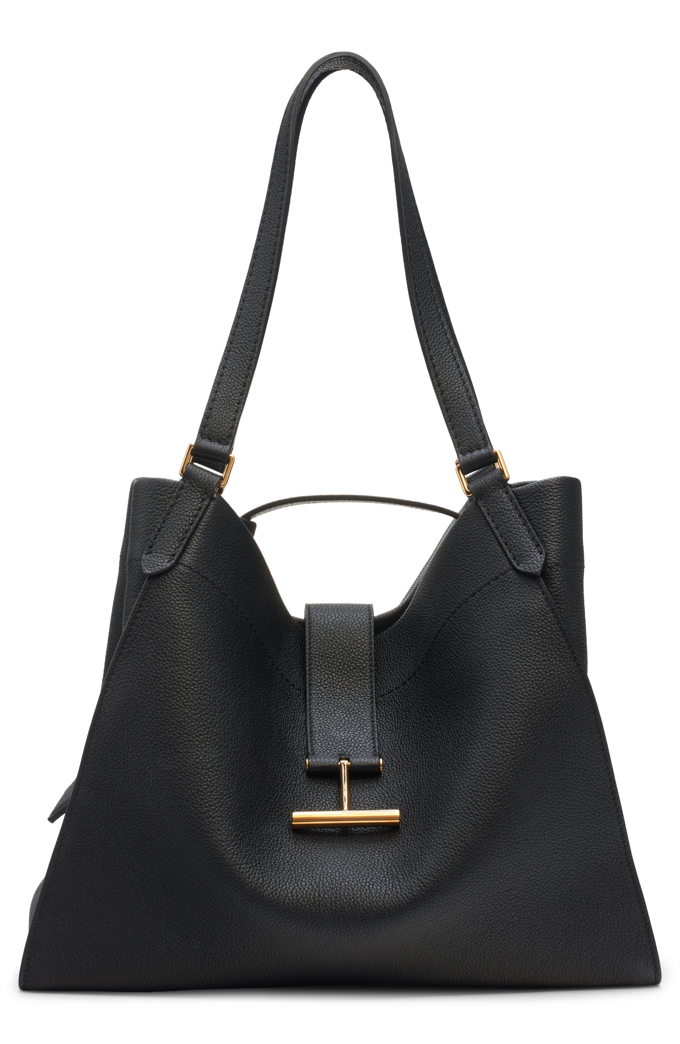TOM FORD Large Tara Leather Tote in 1N001 Black at Nordstrom - 7