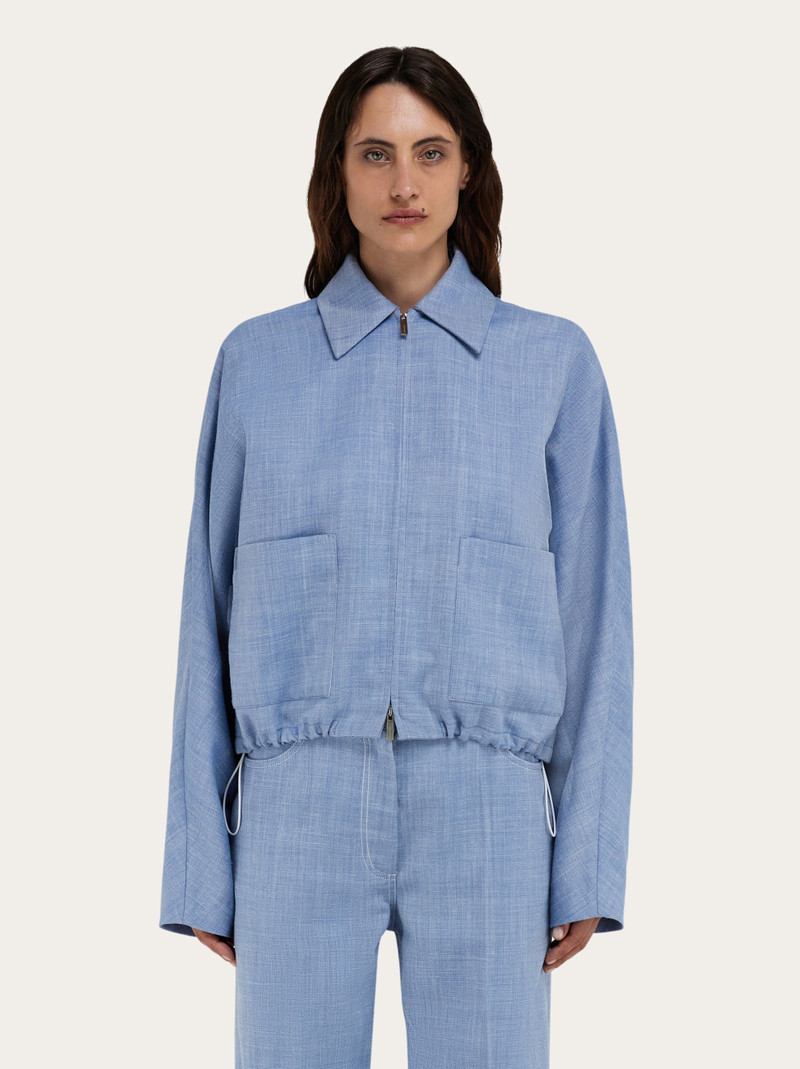 FERRAGAMO Cropped bomber outlook