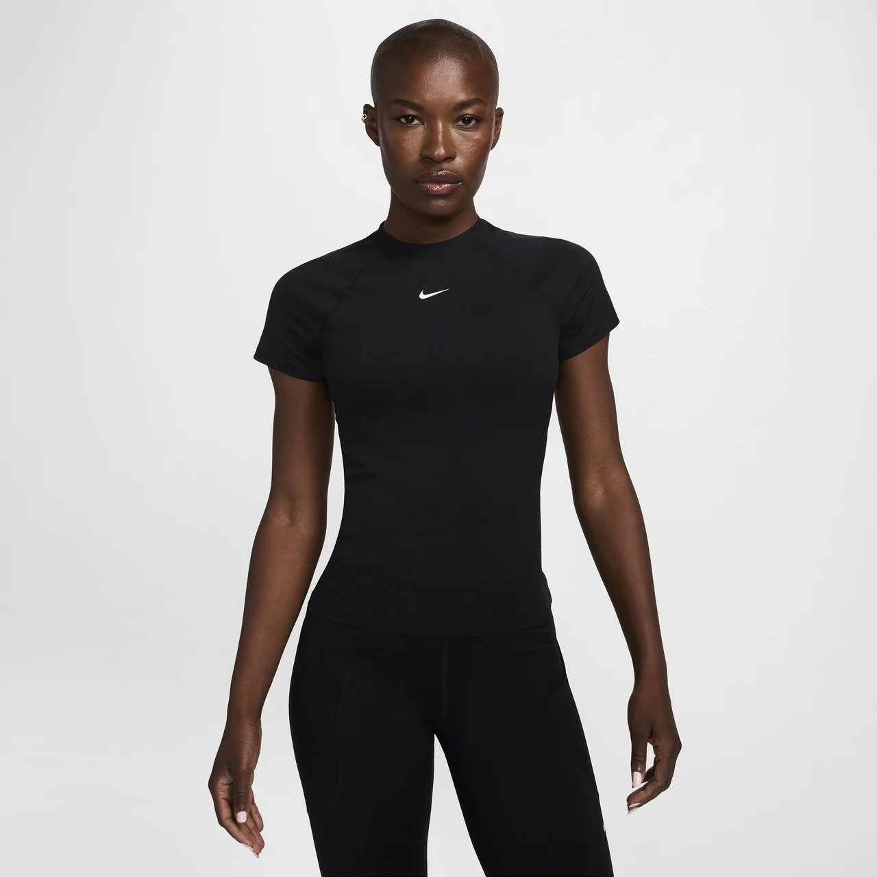 Nike Womens Nike Pro DF SS Baselayer - 1